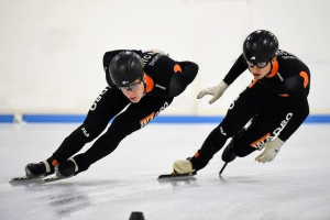 Teun in actie, voorop!