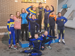 Nijmeegs team bij de interclubwedstrijd in Eindhoven
